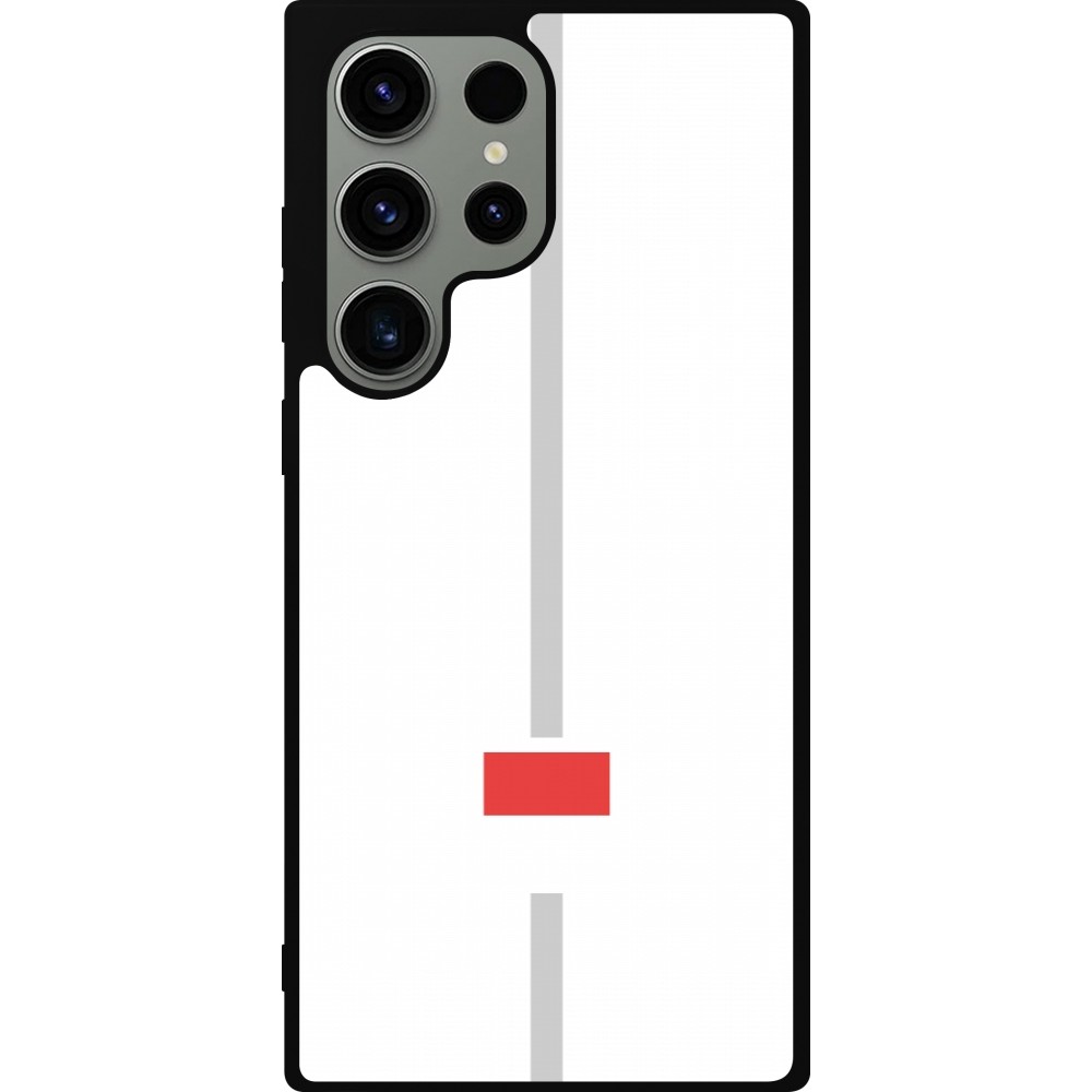 Coque Samsung Galaxy S23 Ultra - Silicone rigide noir Canton SO blanc