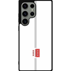 Samsung Galaxy S23 Ultra Case Hülle - Silikon schwarz Kanton VS weiss