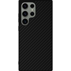 Coque Samsung Galaxy S23 Ultra - Silicone rigide noir Carbon Basic