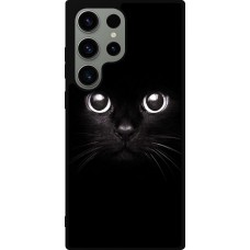 Coque Samsung Galaxy S23 Ultra - Silicone rigide noir Cat eyes