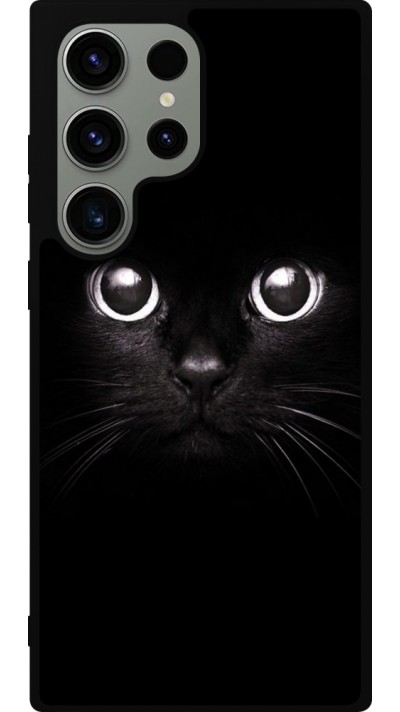 Samsung Galaxy S23 Ultra Case Hülle - Silikon schwarz Cat eyes
