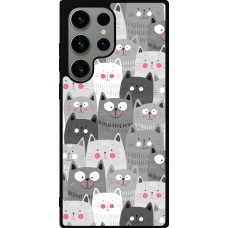 Samsung Galaxy S23 Ultra Case Hülle - Silikon schwarz Katzenschwärme