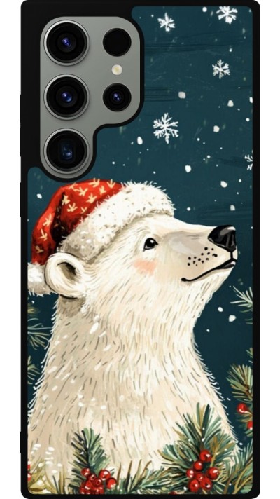 Coque Samsung Galaxy S23 Ultra - Silicone rigide noir Christmas 25 Bear