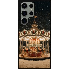 Coque Samsung Galaxy S23 Ultra - Silicone rigide noir Christmas 25 Carousel