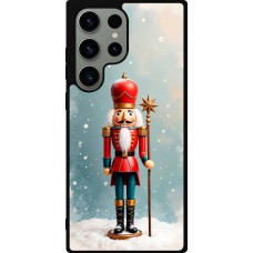 Coque Samsung Galaxy S23 Ultra - Silicone rigide noir Christmas 25 Nutcracker Snow