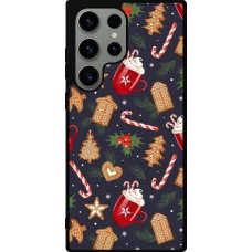 Coque Samsung Galaxy S23 Ultra - Silicone rigide noir Christmas 25 Pattern Gingerbread House