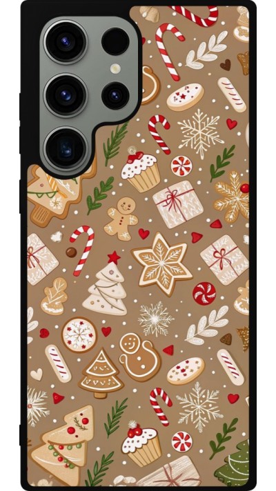 Coque Samsung Galaxy S23 Ultra - Silicone rigide noir Christmas 25 Pattern Ginger Cookie