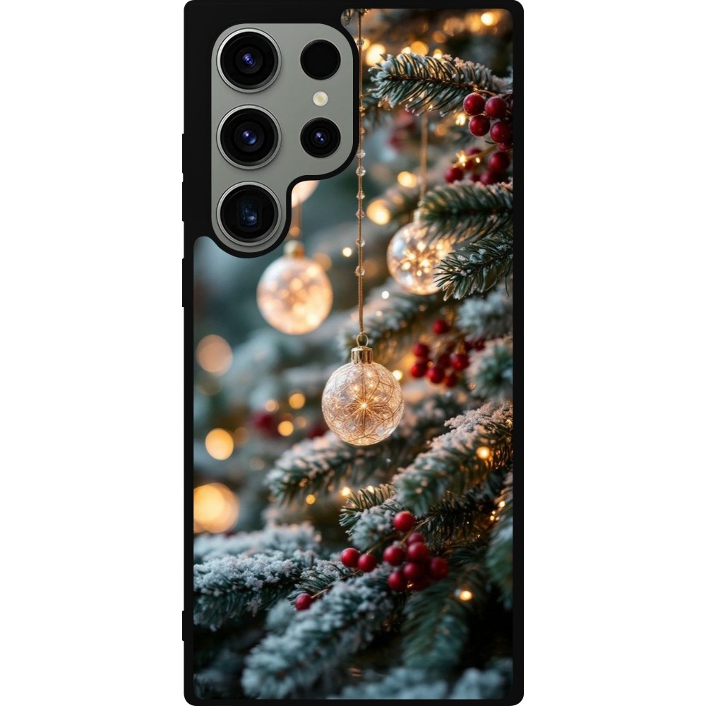 Coque Samsung Galaxy S23 Ultra - Silicone rigide noir Christmas 25 Xmas Decorated Tree