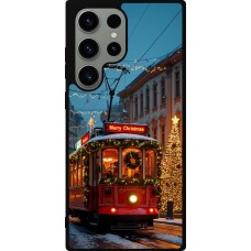 Coque Samsung Galaxy S23 Ultra - Silicone rigide noir Christmas 25 Xmas Train