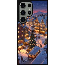 Coque Samsung Galaxy S23 Ultra - Silicone rigide noir Christmas 25 Xmas Village