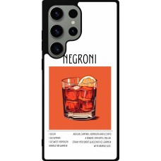 Coque Samsung Galaxy S23 Ultra - Silicone rigide noir Cocktail recette Negroni