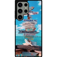 Samsung Galaxy S23 Ultra Case Hülle - Silikon schwarz Cool Cities Directions