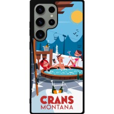 Coque Samsung Galaxy S23 Ultra - Silicone rigide noir Crans-Montana Mountain Jacuzzi