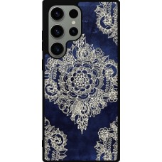 Coque Samsung Galaxy S23 Ultra - Silicone rigide noir Cream Flower Moroccan
