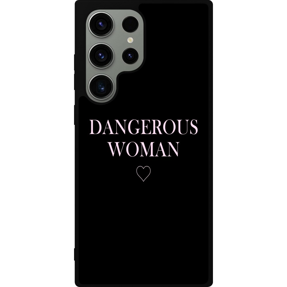 Samsung Galaxy S23 Ultra Case Hülle - Silikon schwarz Dangerous woman