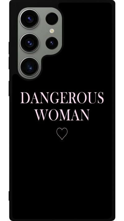 Samsung Galaxy S23 Ultra Case Hülle - Silikon schwarz Dangerous woman