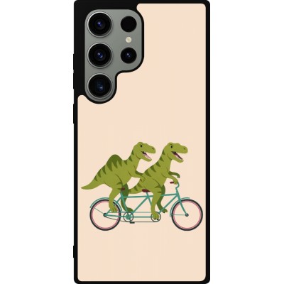 Coque Samsung Galaxy S23 Ultra - Silicone rigide noir Dinosaurs on bikes 2026