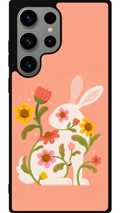 Samsung Galaxy S23 Ultra Case Hülle - Silikon schwarz Easter 2026 Rabbit collage