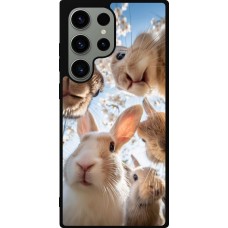 Samsung Galaxy S23 Ultra Case Hülle - Silikon schwarz Easter 2026 Rabbits