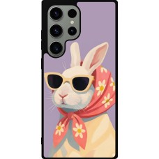 Samsung Galaxy S23 Ultra Case Hülle - Silikon schwarz Easter 2026 Rabbit with scarf