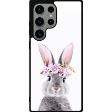 Coque Samsung Galaxy S23 Ultra - Silicone rigide noir Easter 2023 flower bunny
