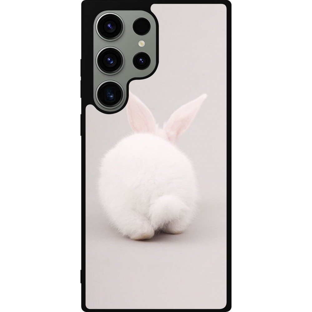 Samsung Galaxy S23 Ultra Case Hülle - Silikon schwarz Easter 2024 bunny butt