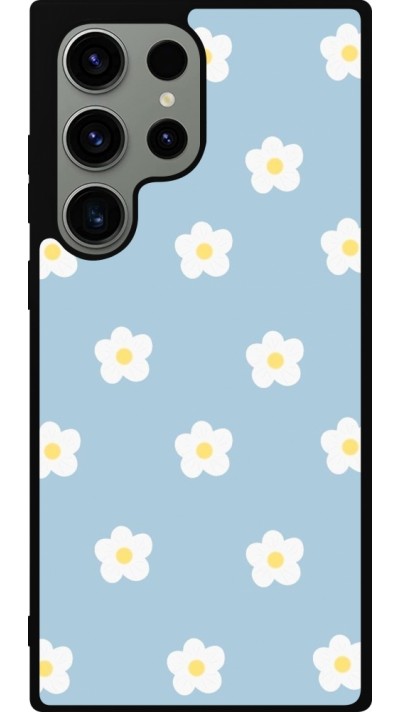 Samsung Galaxy S23 Ultra Case Hülle - Silikon schwarz Easter 2024 daisy flower