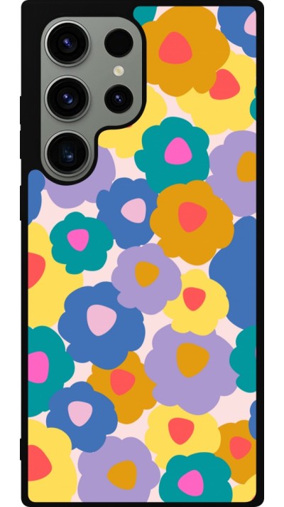 Coque Samsung Galaxy S23 Ultra - Silicone rigide noir Easter 2024 flower power