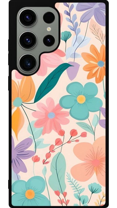 Coque Samsung Galaxy S23 Ultra - Silicone rigide noir Easter 2024 spring flowers