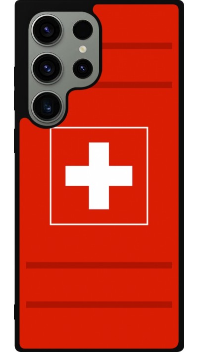 Samsung Galaxy S23 Ultra Case Hülle - Silikon schwarz Euro 2020 Switzerland