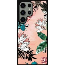 Samsung Galaxy S23 Ultra Case Hülle - Silikon schwarz Flowers Artprint
