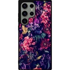 Coque Samsung Galaxy S23 Ultra - Silicone rigide noir Flowers Dark