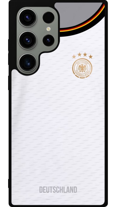Samsung Galaxy S23 Ultra Case Hülle - Silikon schwarz Deutschland 2022 personalisierbares Fußballtrikot