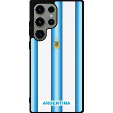 Coque Samsung Galaxy S23 Ultra - Silicone rigide noir Maillot de football Argentine 2026 personnalisable