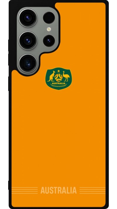 Coque Samsung Galaxy S23 Ultra - Silicone rigide noir Maillot de football Australie 2026 personnalisable