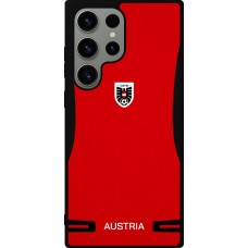 Coque Samsung Galaxy S23 Ultra - Silicone rigide noir Maillot de football Autriche 2026 personnalisable