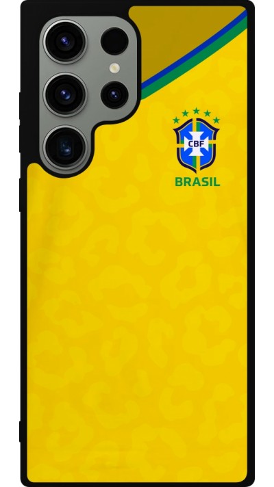 Samsung Galaxy S23 Ultra Case Hülle - Silikon schwarz Brasilien 2022 personalisierbares Fußballtrikot