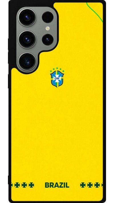 Samsung Galaxy S23 Ultra Case Hülle - Silikon schwarz Brasilien 2026 personalisierbares Fussballtrikot