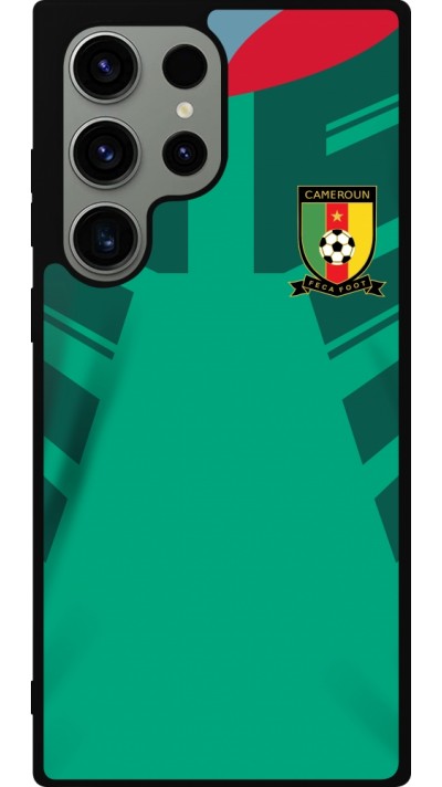 Samsung Galaxy S23 Ultra Case Hülle - Silikon schwarz Kamerun 2022 personalisierbares Fussballtrikot