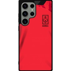 Coque Samsung Galaxy S23 Ultra - Silicone rigide noir Maillot de football Corée du Sud 2022 personnalisable