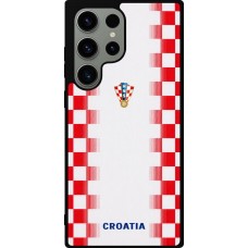 Coque Samsung Galaxy S23 Ultra - Silicone rigide noir Maillot de football Croatie 2026 personnalisable