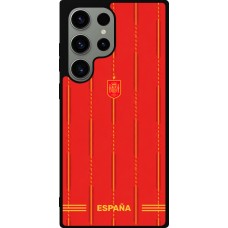 Coque Samsung Galaxy S23 Ultra - Silicone rigide noir Maillot de football Espagne 2026 personnalisable