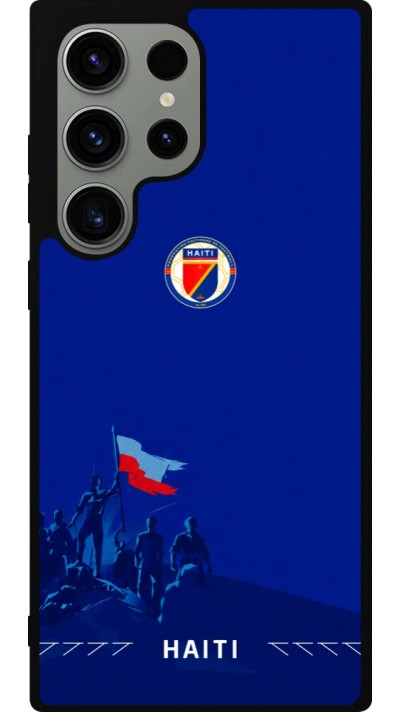 Samsung Galaxy S23 Ultra Case Hülle - Silikon schwarz Haiti 2026 personalisierbares Fussballtrikot