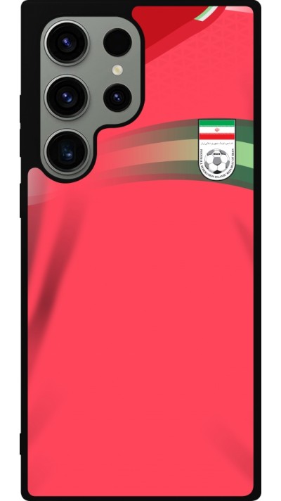 Coque Samsung Galaxy S23 Ultra - Silicone rigide noir Maillot de football Iran 2022 personnalisable