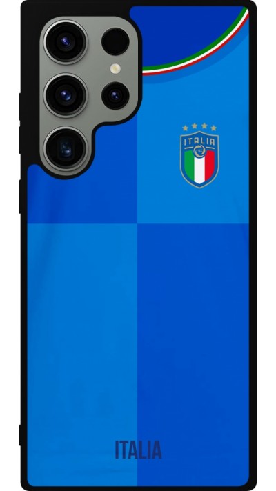 Samsung Galaxy S23 Ultra Case Hülle - Silikon schwarz Italien 2022 personalisierbares Fußballtrikot