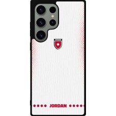 Coque Samsung Galaxy S23 Ultra - Silicone rigide noir Maillot de football Jordanie 2026 personnalisable