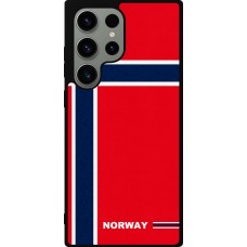 Coque Samsung Galaxy S23 Ultra - Silicone rigide noir Maillot de football Norvège 2026 personnalisable