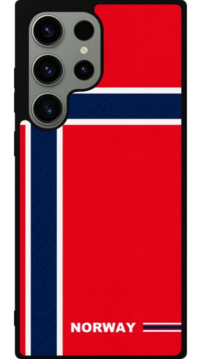 Samsung Galaxy S23 Ultra Case Hülle - Silikon schwarz Norwegen 2026 personalisierbares Fussballtrikot