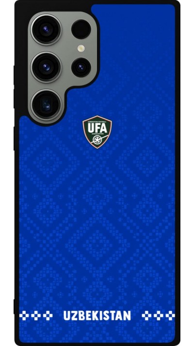 Coque Samsung Galaxy S23 Ultra - Silicone rigide noir Maillot de football Ouzbékistan 2026 personnalisable