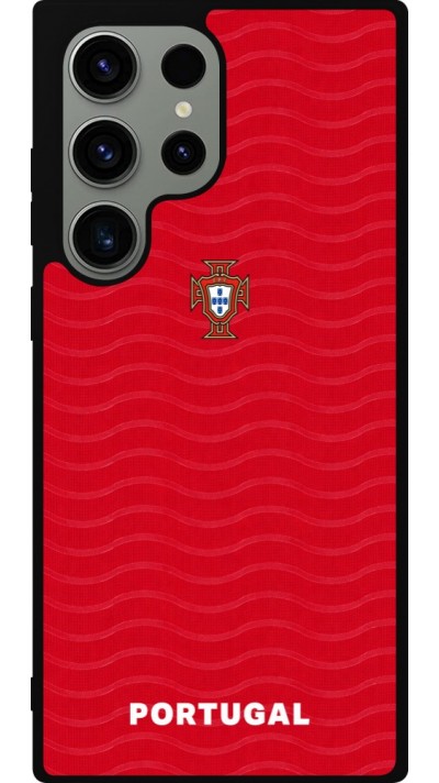 Samsung Galaxy S23 Ultra Case Hülle - Silikon schwarz Portugal 2026 personalisierbares Fussballtrikot
